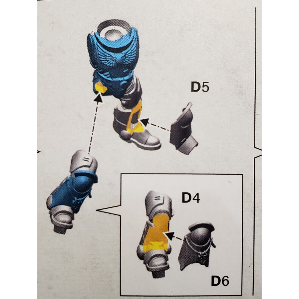 40k Space Wolves Bits Grey Hunters Pack Leader Torso Legs Set #01