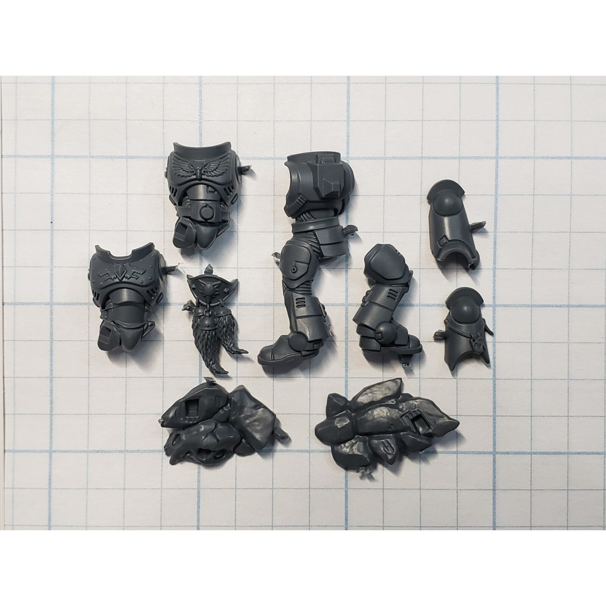 40k Space Wolves Bits Grey Hunters Pack Leader Torso Legs Set #01