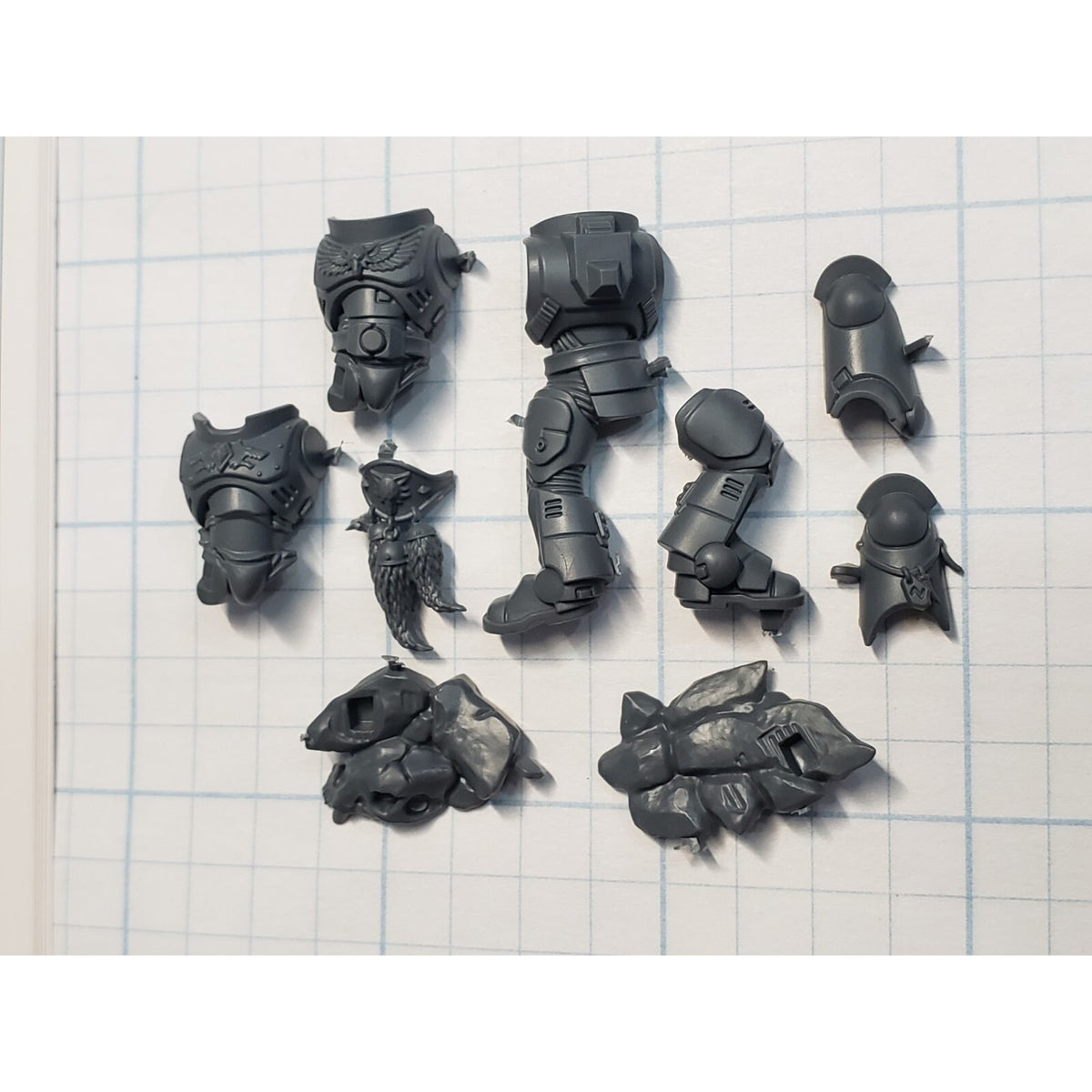 40k Space Wolves Bits Grey Hunters Pack Leader Torso Legs Set #01