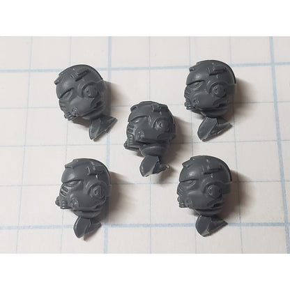 40k Space Marine Bits Heavy Intercessor Gravis Armor Helmet Head #22 x5 Set