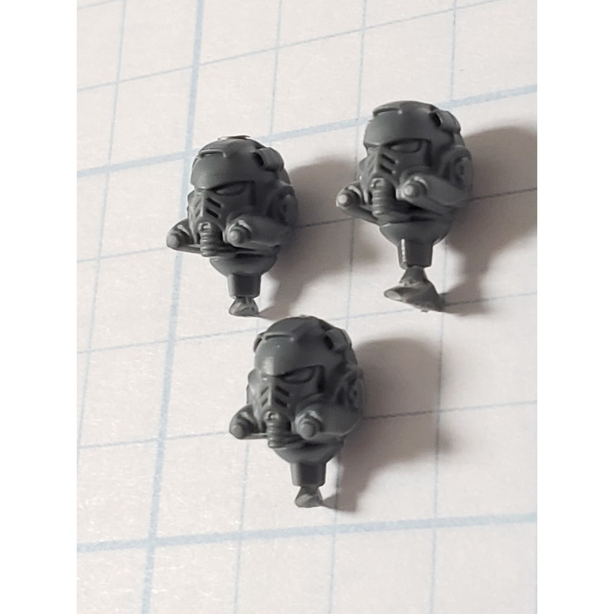 40k Space Marine Bits Aggressor Gravis Armor Engraved Helmet Heads x3