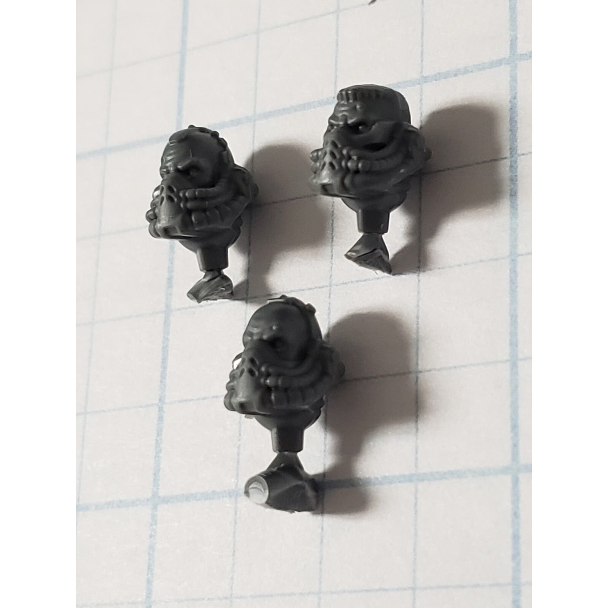 40k Space Marine Bits Aggressor Gravis Bare Heads w/Respirators x03