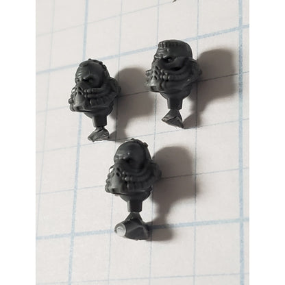 40k Space Marine Bits Aggressor Gravis Bare Heads w/Respirators x03