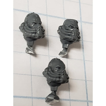 40k Space Marine Bits Aggressor Gravis Bare Heads w/Respirators x03