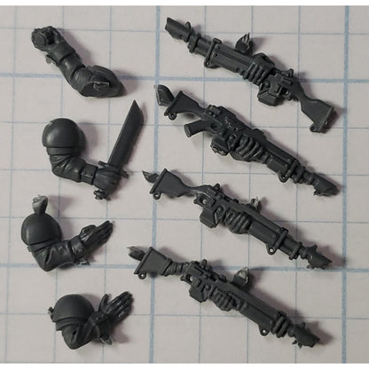 40k Astra Militarum Bits Cadian Shock Troops Lasguns Action Arms x4