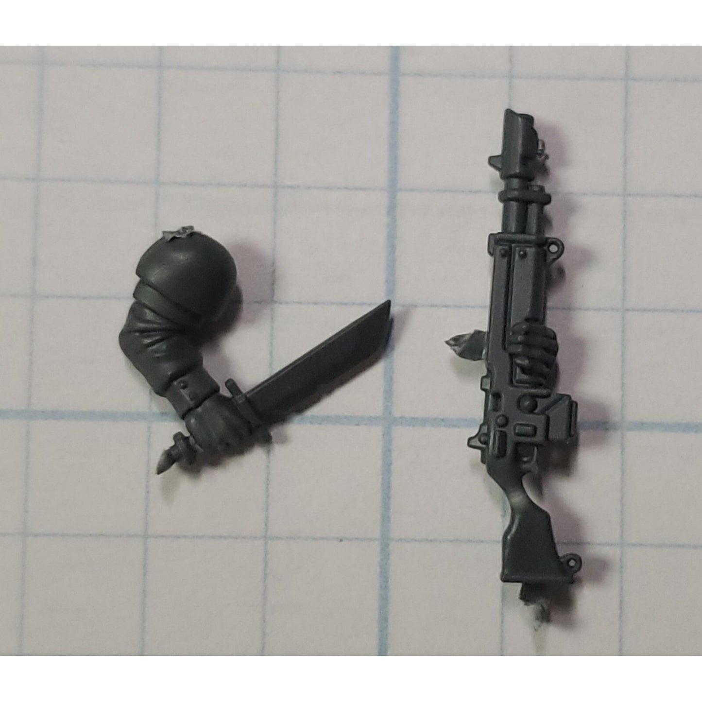 40k Astra Militarum Bits Cadian Shock Troops Lasguns Action Arms x4