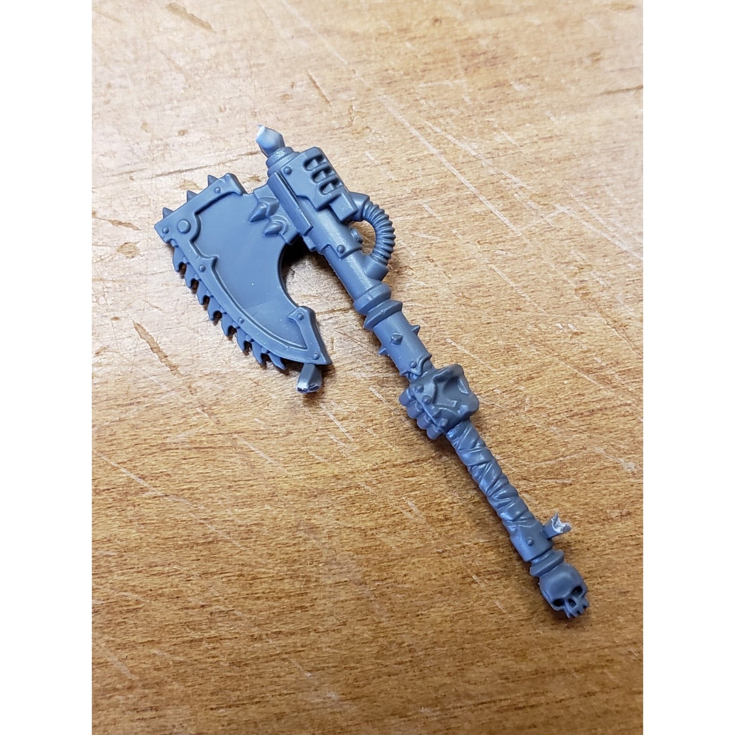 40k Chaos Space Marine Bits Chosen Engraved Chain Axe w Arm Skull