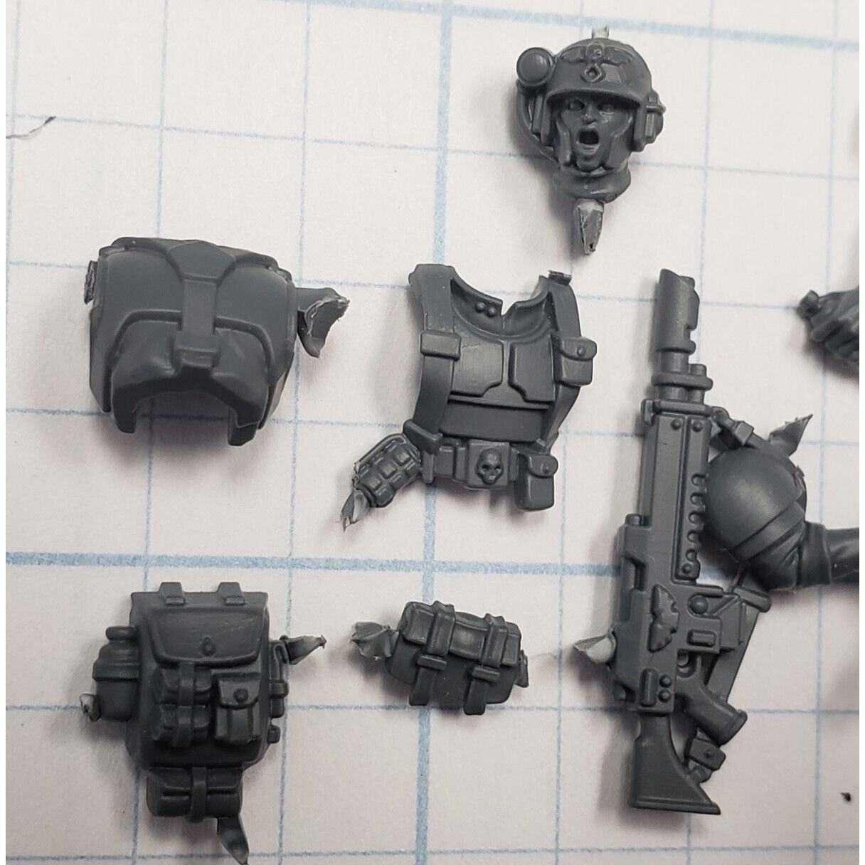 40k Astra Militarum Bits Cadian Upgrade Medic Medicea w Bandages Kit