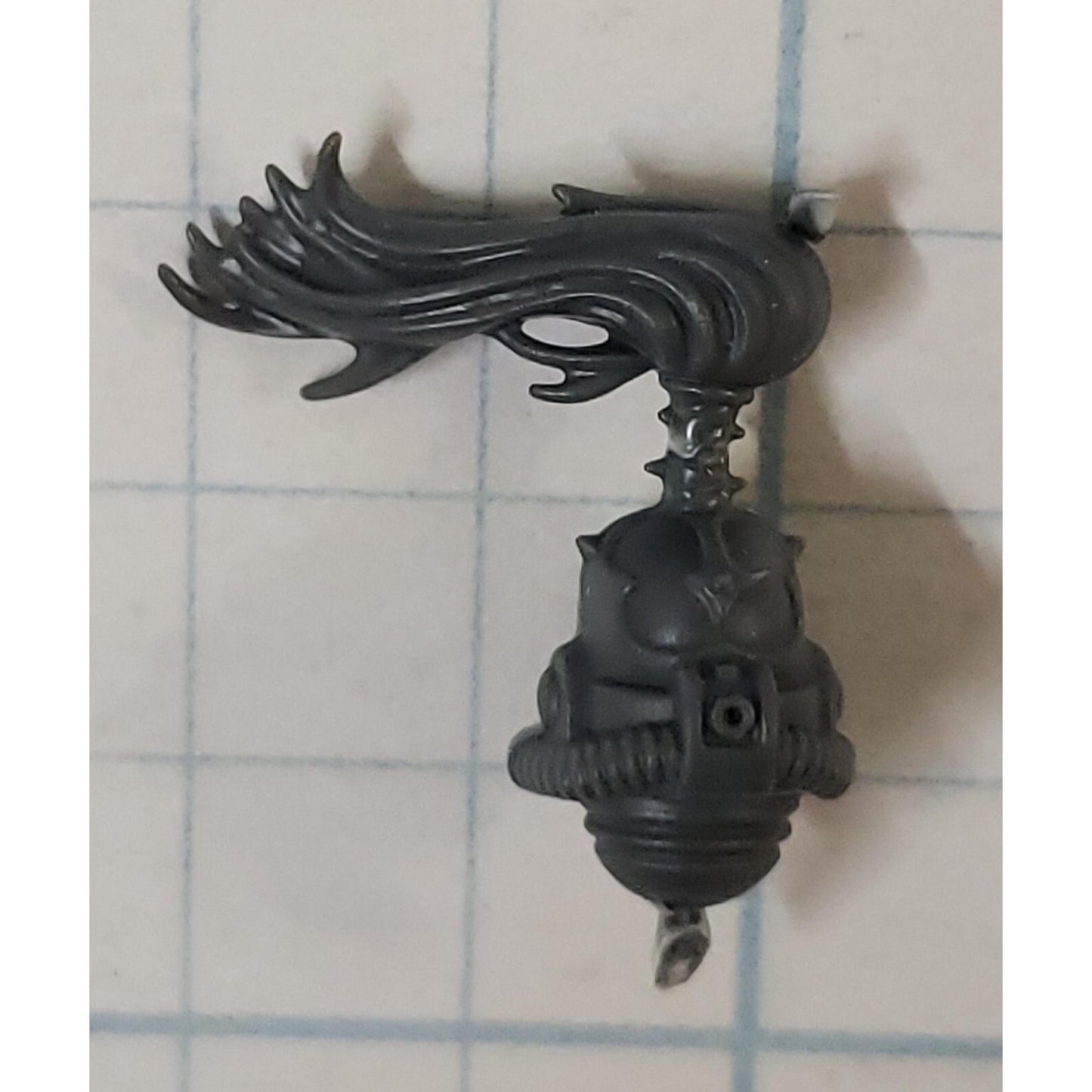 40K Chaos Space Marine Bits Legionary Champion Helmet Head w Top Knot #90