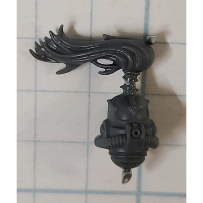 40K Chaos Space Marine Bits Legionary Champion Helmet Head w Top Knot #90