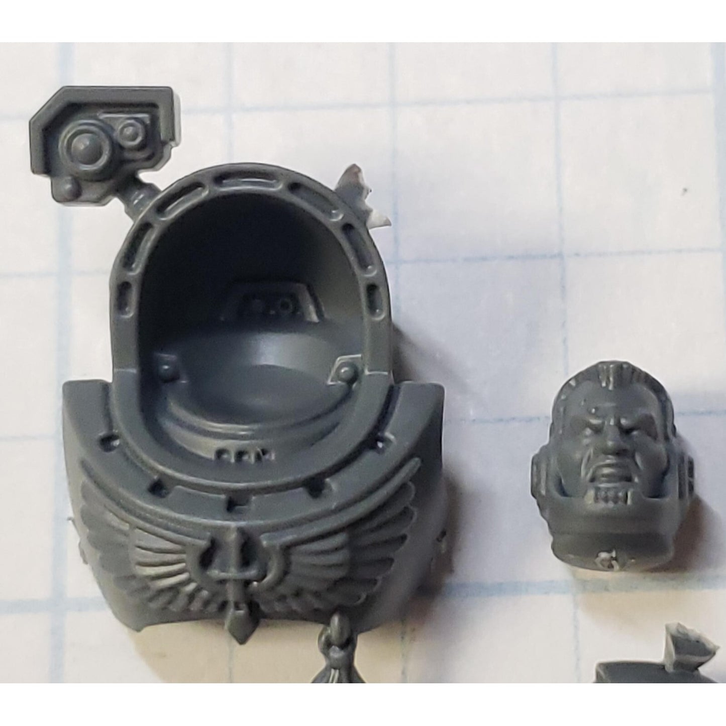 40k Dark Angels Bits Upgrade Terminator Commander Chest Helmet Head Hip Pads #12