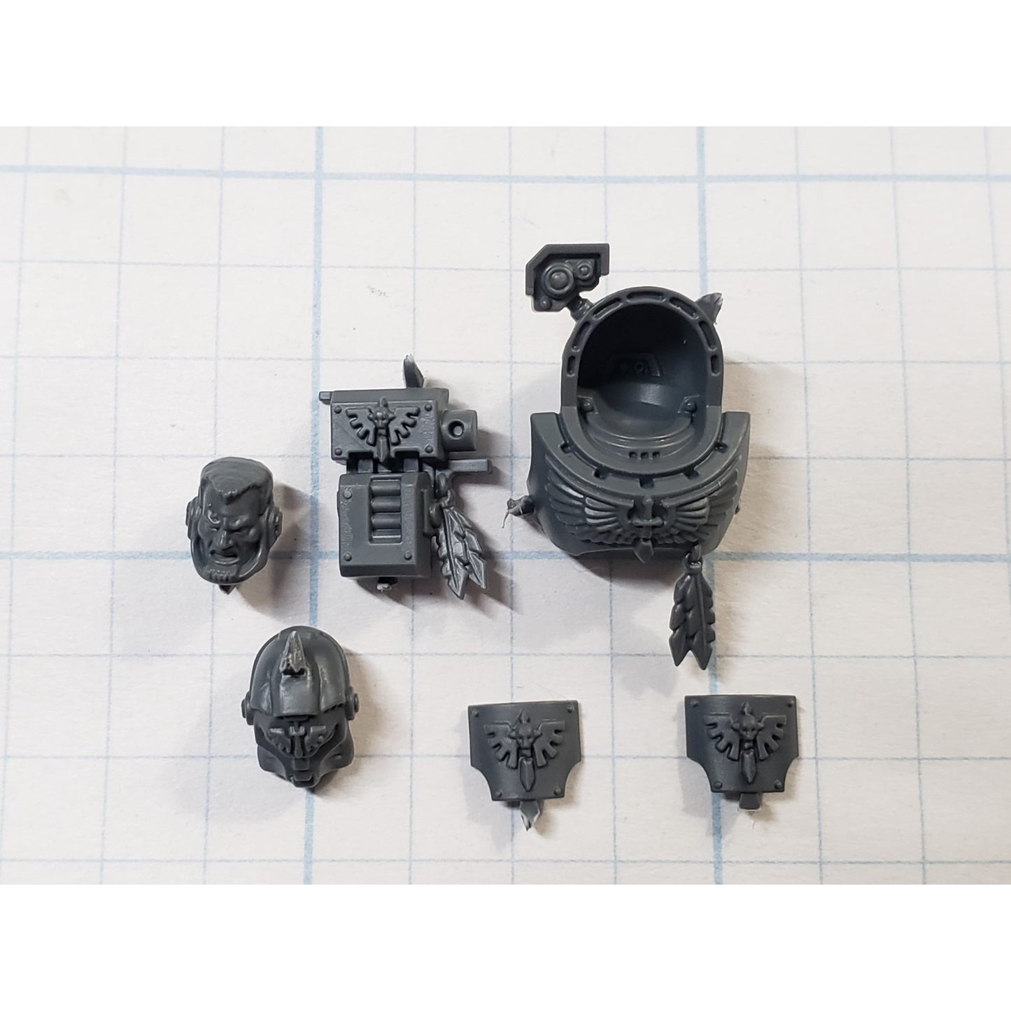 40k Dark Angels Bits Upgrade Terminator Commander Chest Helmet Head Hip Pads #12
