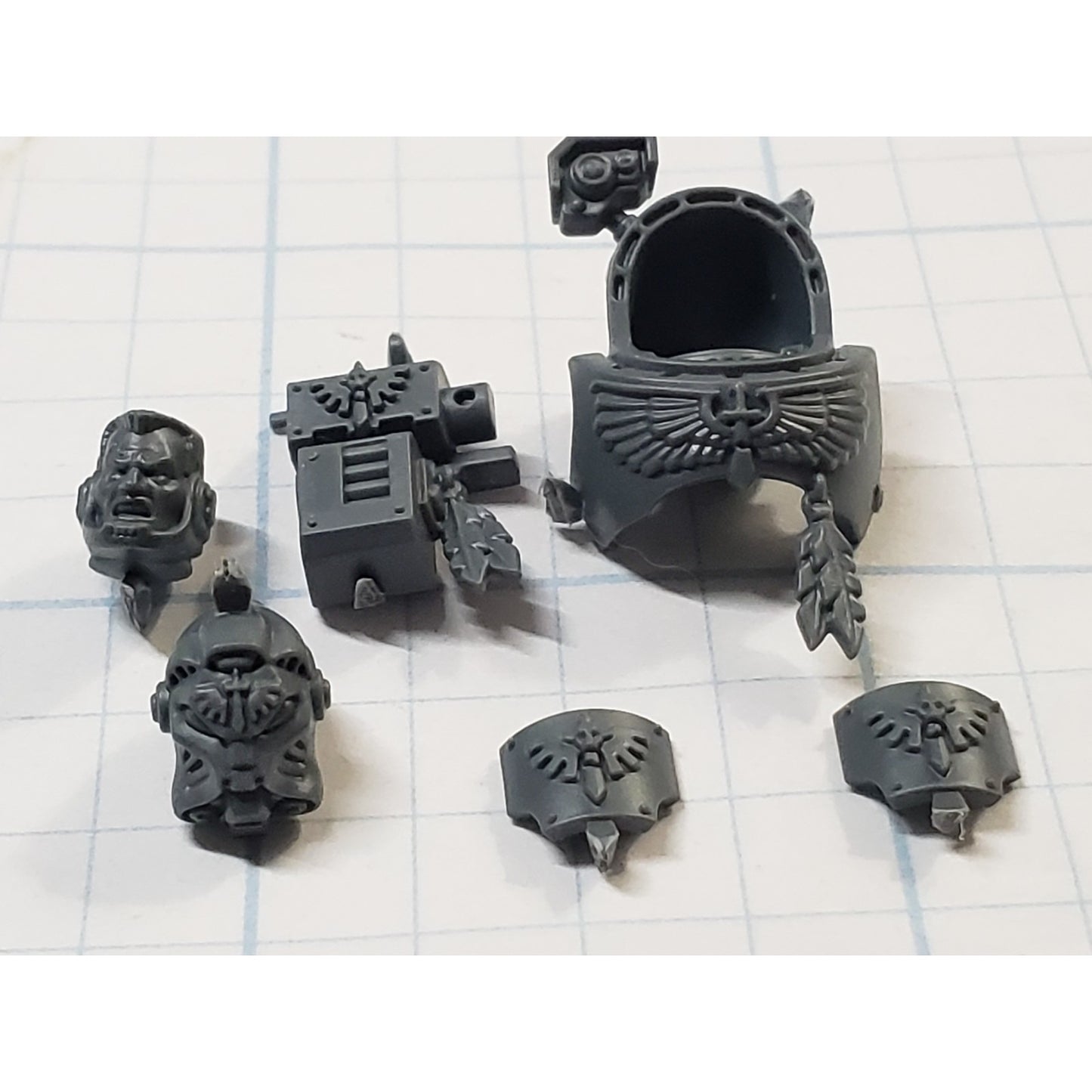 40k Dark Angels Bits Upgrade Terminator Commander Chest Helmet Head Hip Pads #12