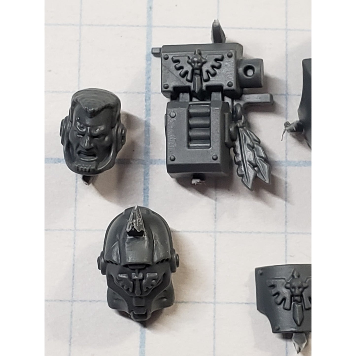 40k Dark Angels Bits Upgrade Terminator Commander Chest Helmet Head Hip Pads #12