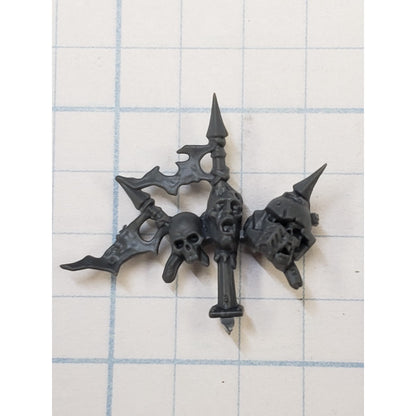 40k Chaos Space Marine Bits Chosen Champion Trophy Spikes w Skulls #68