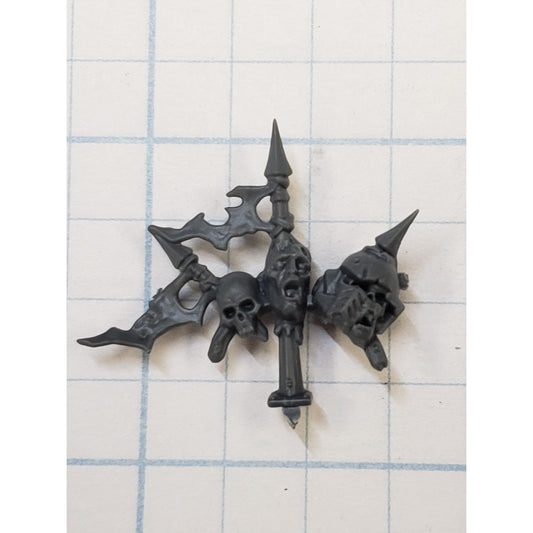 40k Chaos Space Marine Bits Chosen Champion Trophy Spikes w Skulls #68