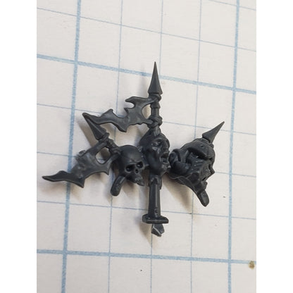 40k Chaos Space Marine Bits Chosen Champion Trophy Spikes w Skulls #68