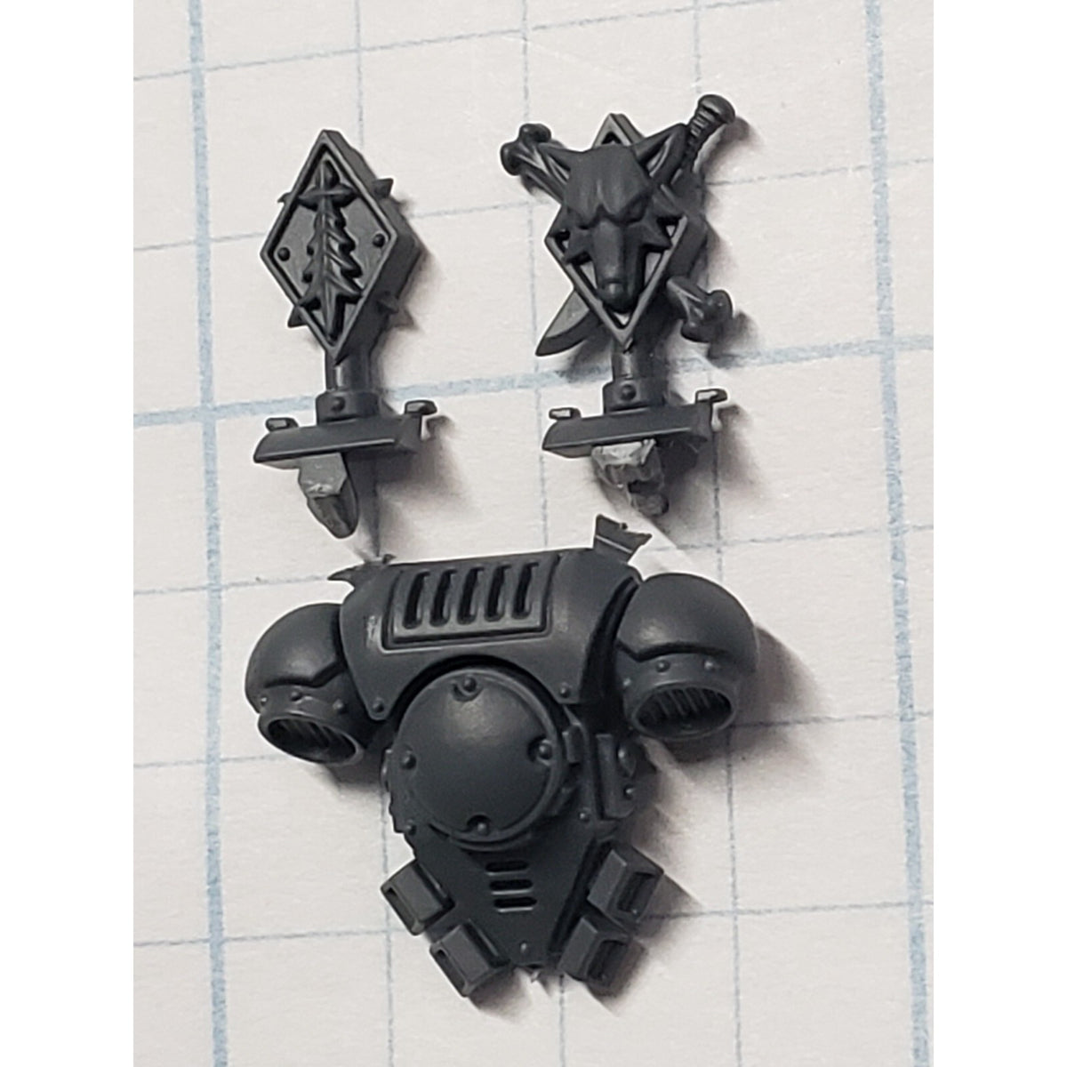 40k Space Wolves Bits Grey Hunters Pack Leader Backpack #72