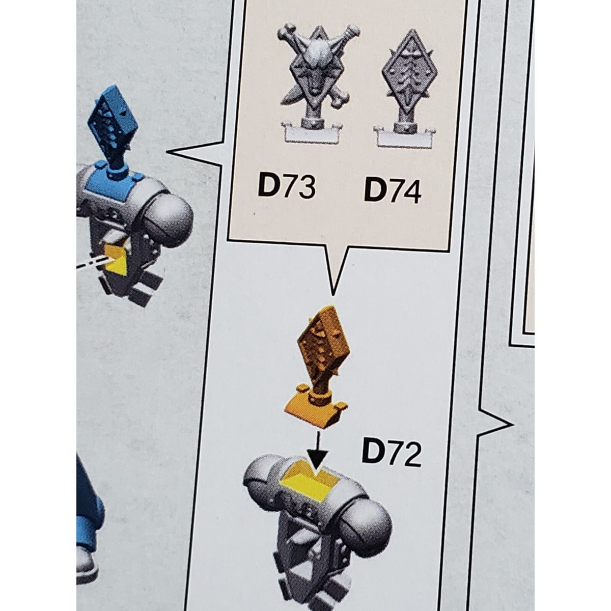 40k Space Wolves Bits Grey Hunters Pack Leader Backpack #72