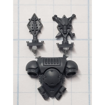 40k Space Wolves Bits Grey Hunters Pack Leader Backpack #72