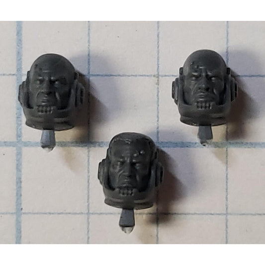 40k Space Marines Bits Terminator Squad Bare Heads w Campaign Studs x3 H112
