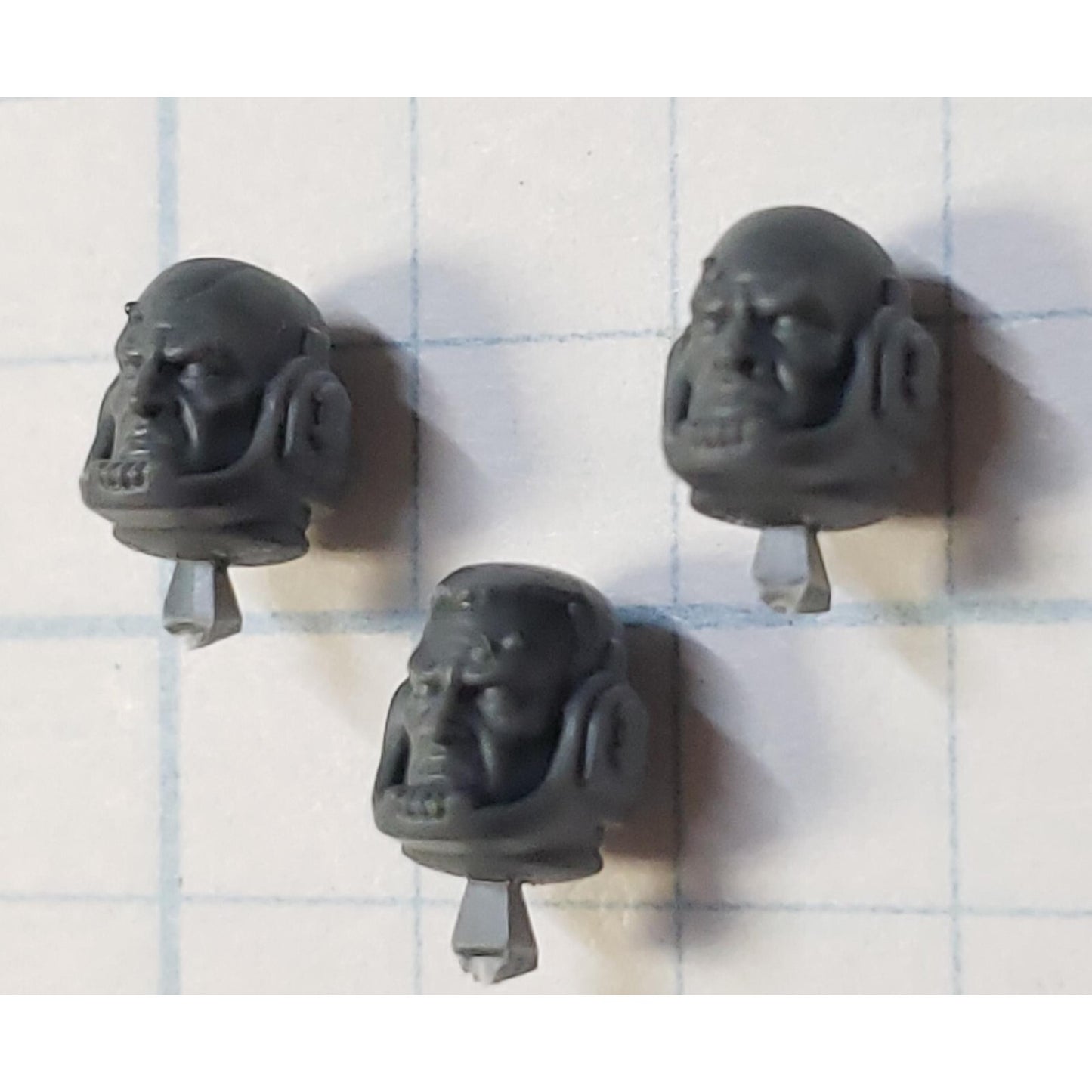 40k Space Marines Bits Terminator Squad Bare Heads w Campaign Studs x3 H112