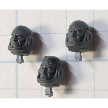 40k Space Marines Bits Terminator Squad Bare Heads w Campaign Studs x3 H112