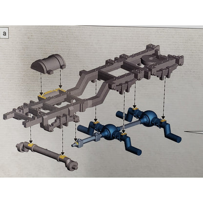 40k Ork Bits Trukk Frame Suspension & Fuel Tank Set