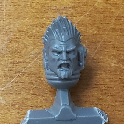 40k Space Wolves Bits Primaris Upgrade Tall Hair Goatee Head #04