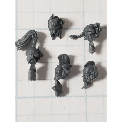 40k Space Wolves Bits Wolf Pack Veteran Wolf Scout Head w Comms Bionics x5 Set