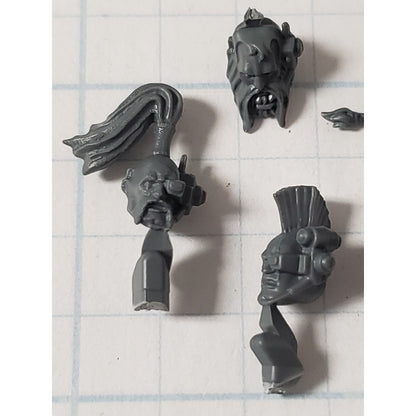 40k Space Wolves Bits Wolf Pack Veteran Wolf Scout Head w Comms Bionics x5 Set