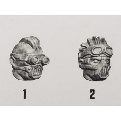 Necromunda Bits Orlock Weapon Upgrade Respirator Heads x2 S01
