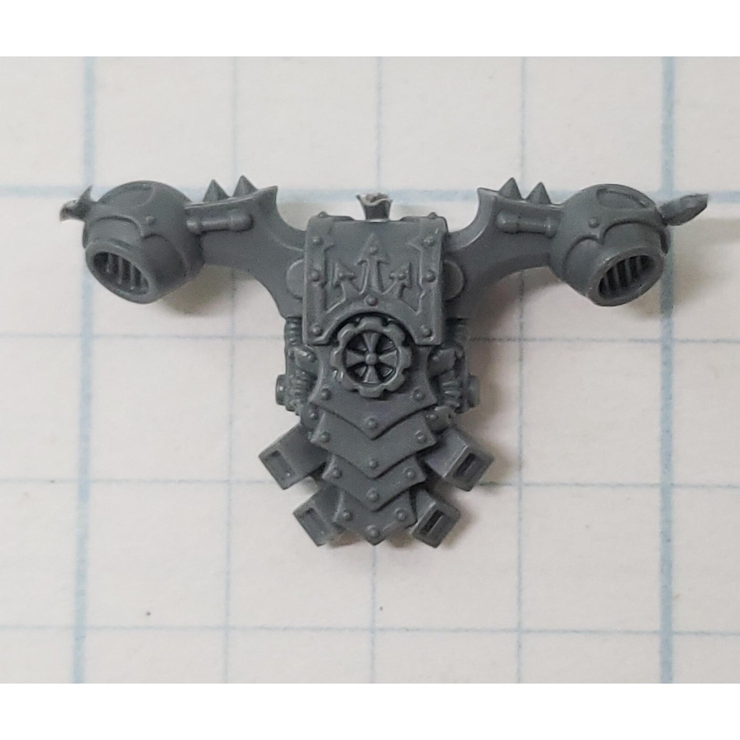 40K Chaos Space Marine Bits Legionary Backpack w Cog #137