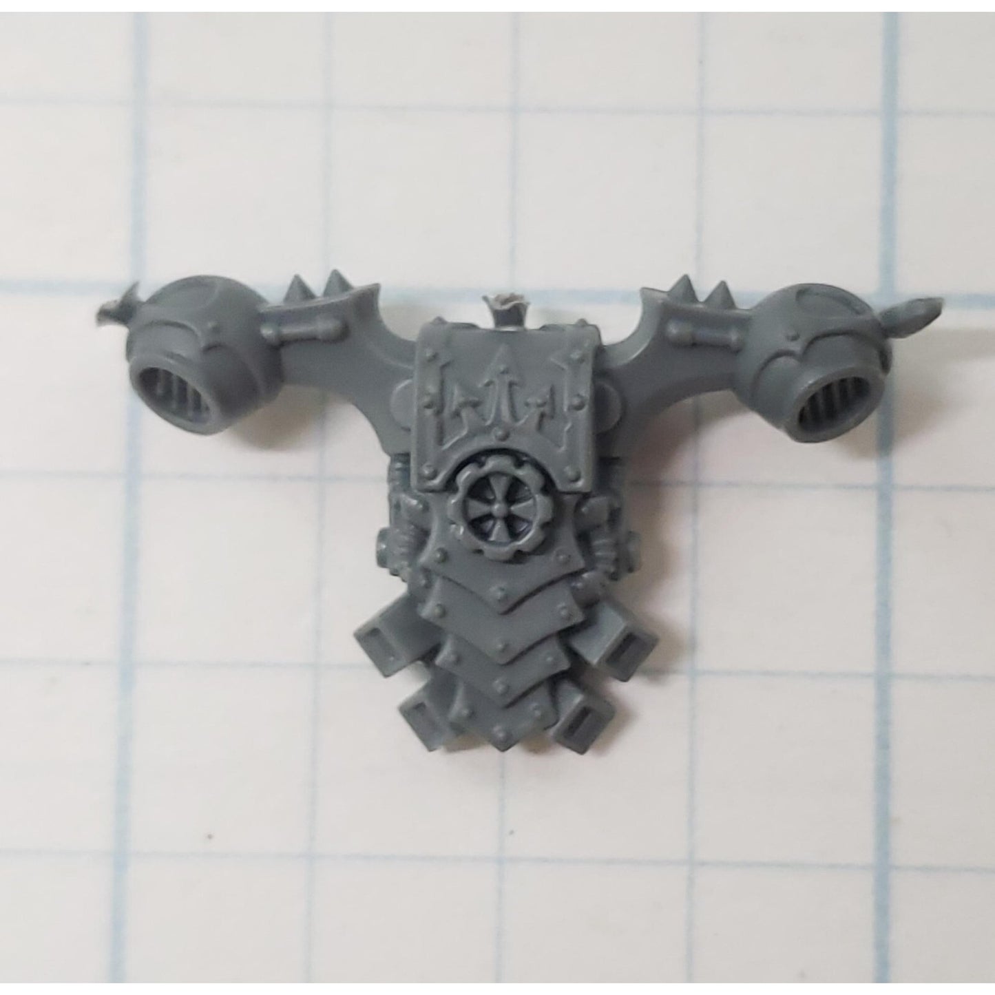 40K Chaos Space Marine Bits Legionary Backpack w Cog #137