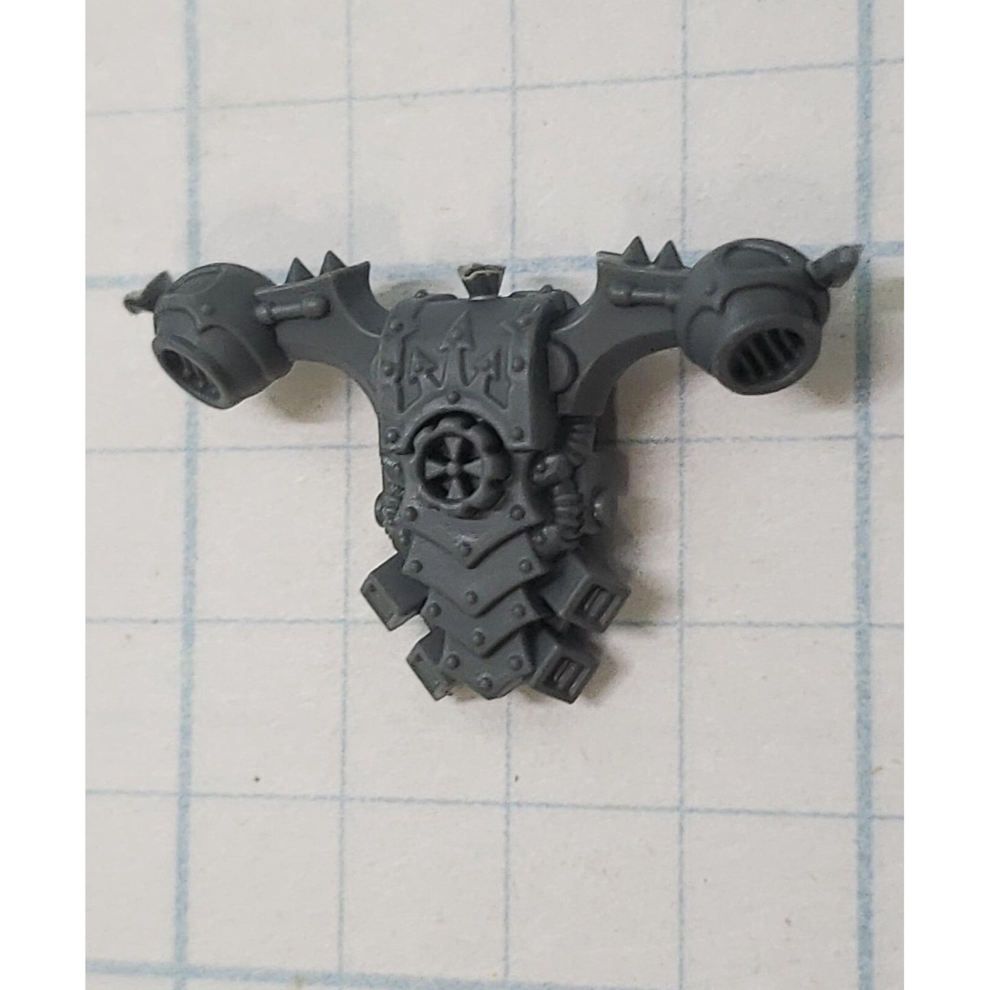 40K Chaos Space Marine Bits Legionary Backpack w Cog #137