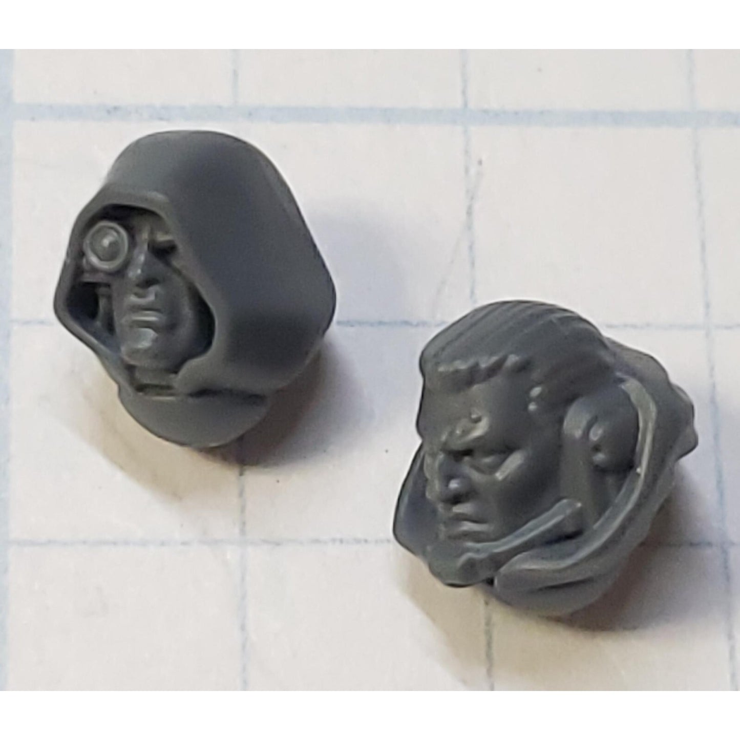40k Dark Angels Bits Upgrade Hooded Bare Veteran Heads w Optic & Comms #30