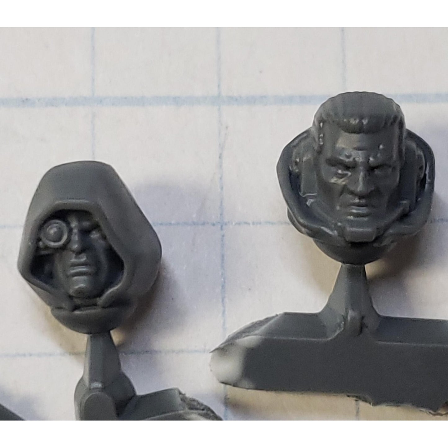 40k Dark Angels Bits Upgrade Hooded Bare Veteran Heads w Optic & Comms #30