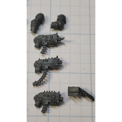 40K Chaos Space Marine Bits Legionary Bolters w Arms & Ammo Belts x8