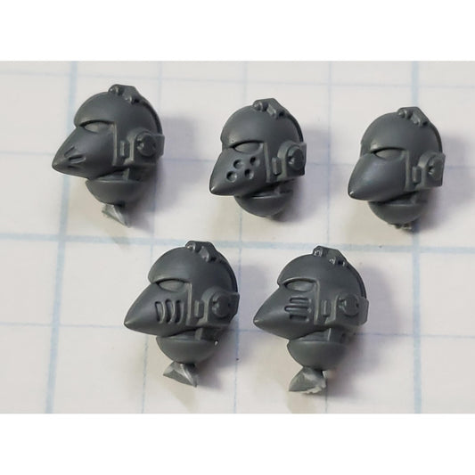30K Space Marine Bits Mark VI Assault Squad Corvus Helmet Heads x5 H05