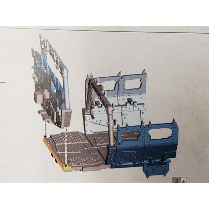 40k Ork Bits Trukk Rear Bed w Armor & Supports Set
