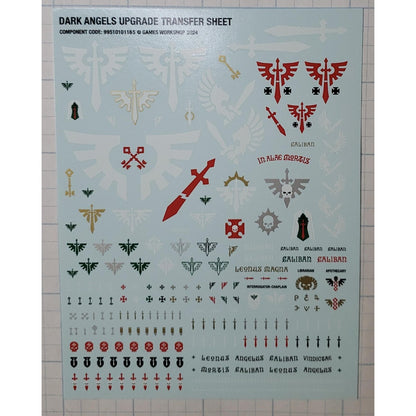 Warhammer 40k Space Marine Bits Dark Angels Upgrade Transfer Sheet 2024