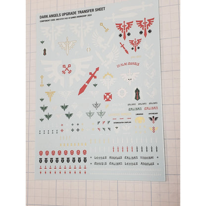 Warhammer 40k Space Marine Bits Dark Angels Upgrade Transfer Sheet 2024