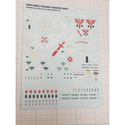 Warhammer 40k Space Marine Bits Dark Angels Upgrade Transfer Sheet 2024