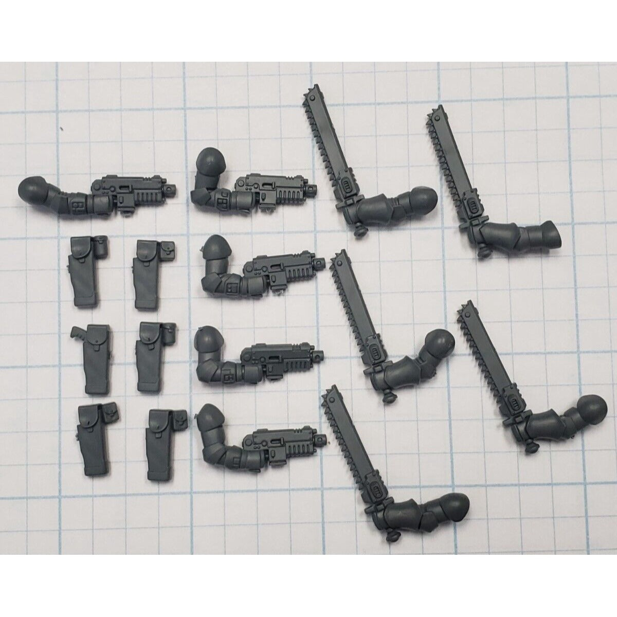 40K Space Marine Bits Assault Intercessor Bolt Pistol & Astartes Chainswords x5