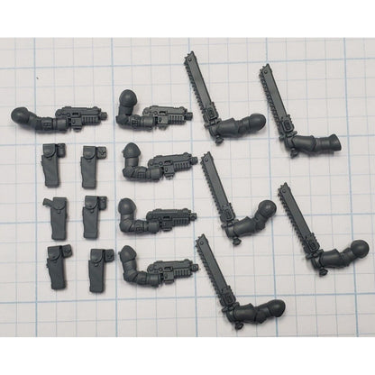 40K Space Marine Bits Assault Intercessor Bolt Pistol & Astartes Chainswords x5