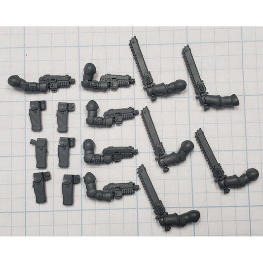 40K Space Marine Bits Assault Intercessor Bolt Pistol & Astartes Chainswords x5