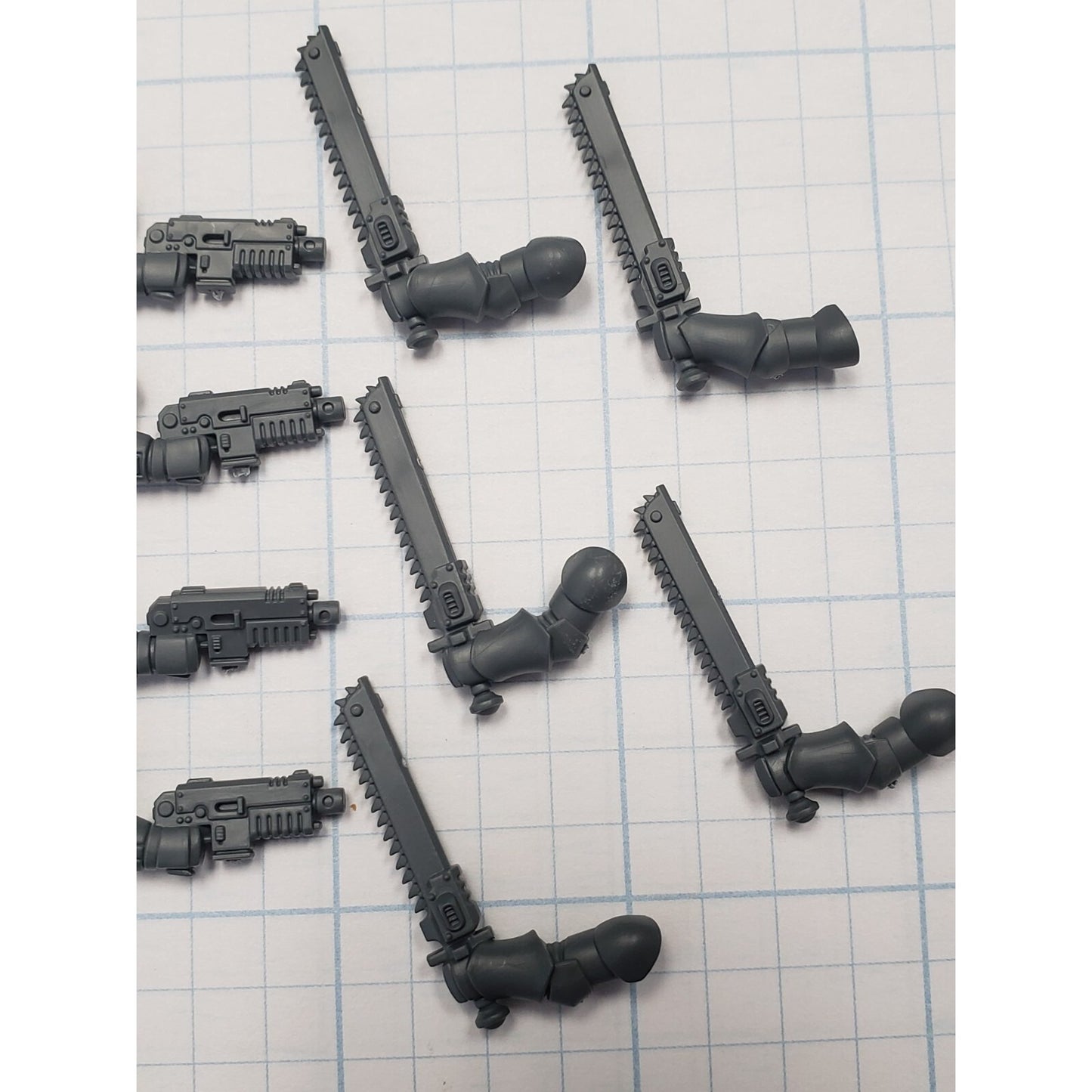 40K Space Marine Bits Assault Intercessor Bolt Pistol & Astartes Chainswords x5