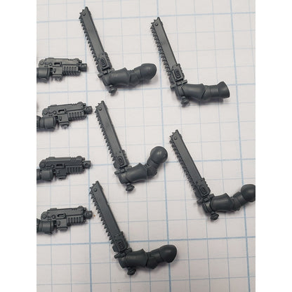 40K Space Marine Bits Assault Intercessor Bolt Pistol & Astartes Chainswords x5