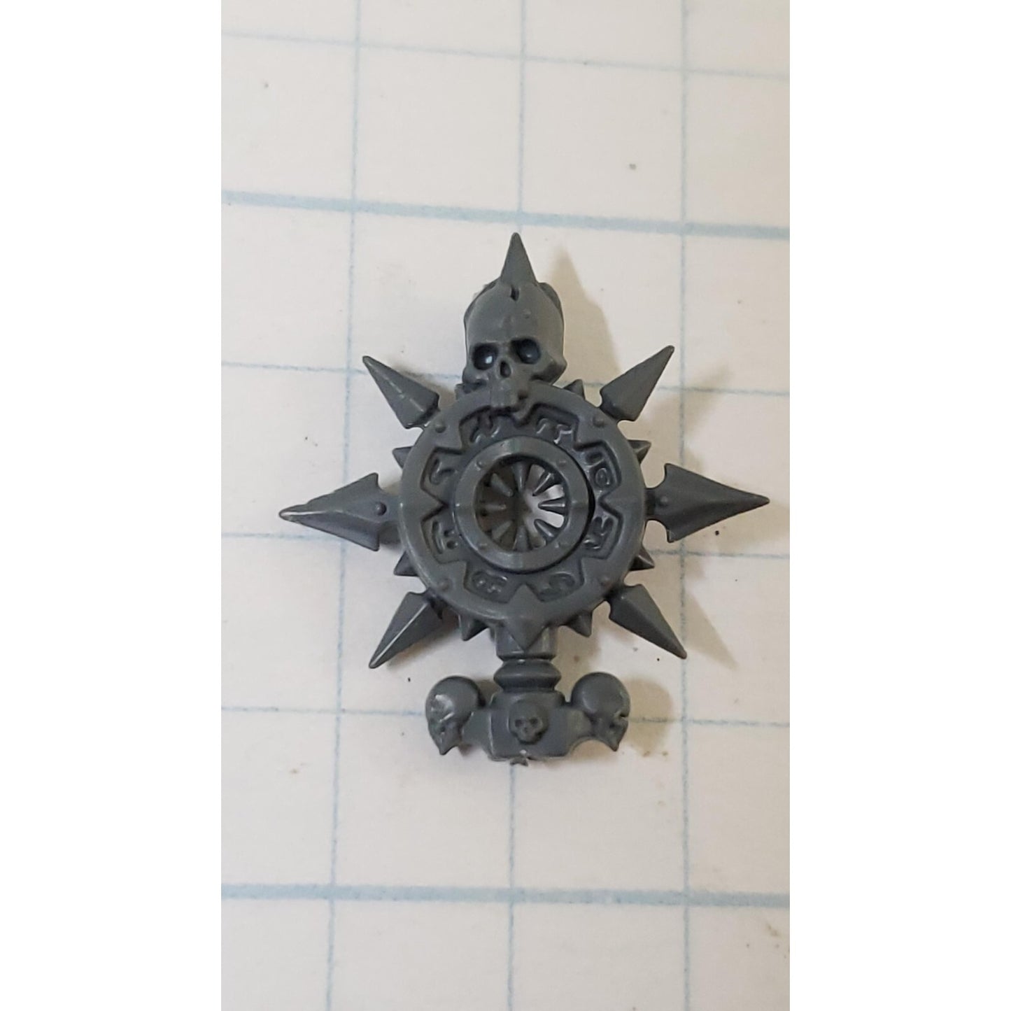 40K Chaos Space Marine Bits Champion Backpack Icon w Star & Skull #134