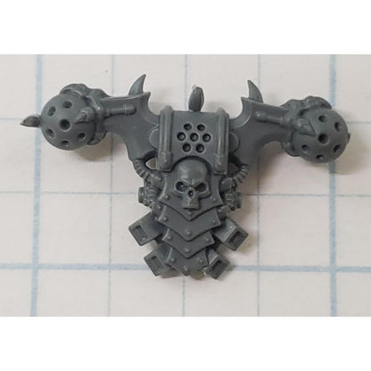 40K Chaos Space Marine Bits Legionary Backpack w Skull #136